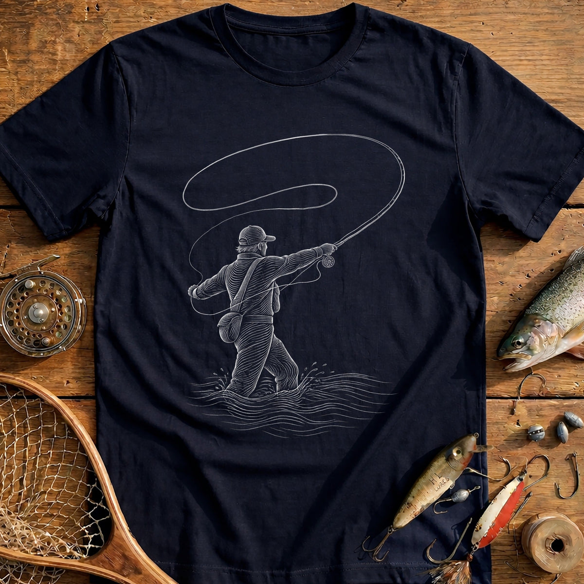 Angler Casting Fishing T-Shirt US product image 2