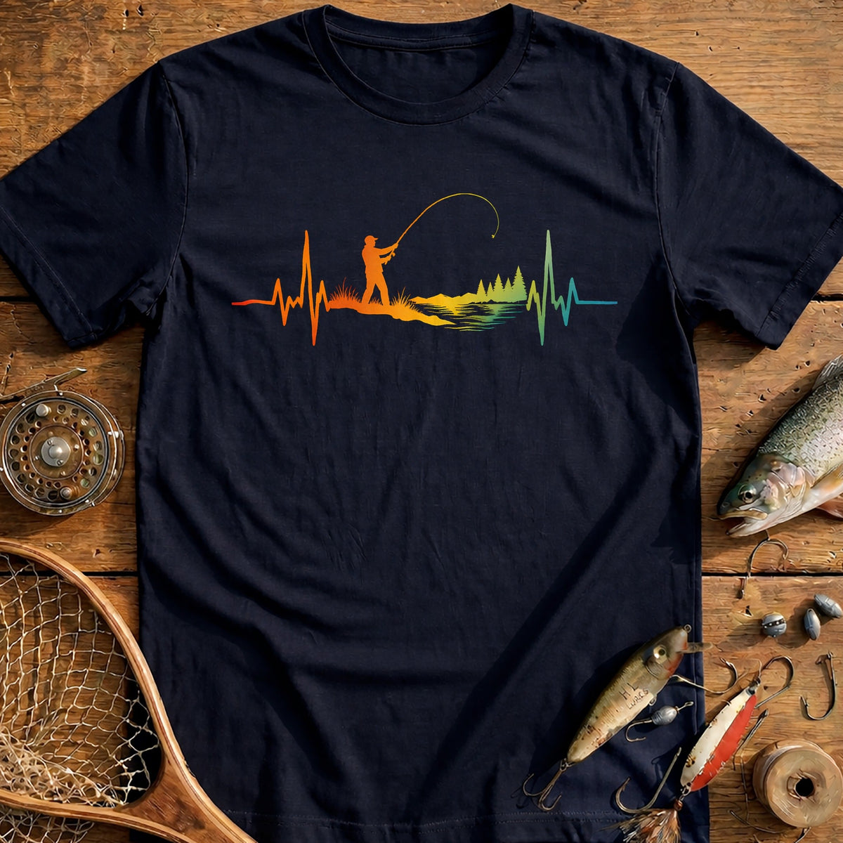 Angler Riverbank Fishing T-Shirt product image 2