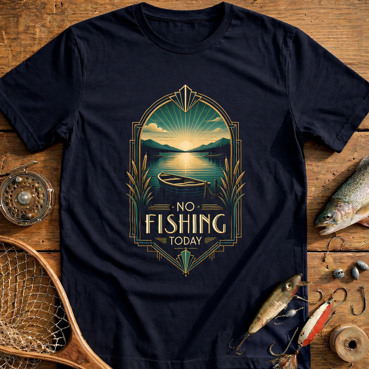 Artdeco Poster Fishing T-Shirt EU