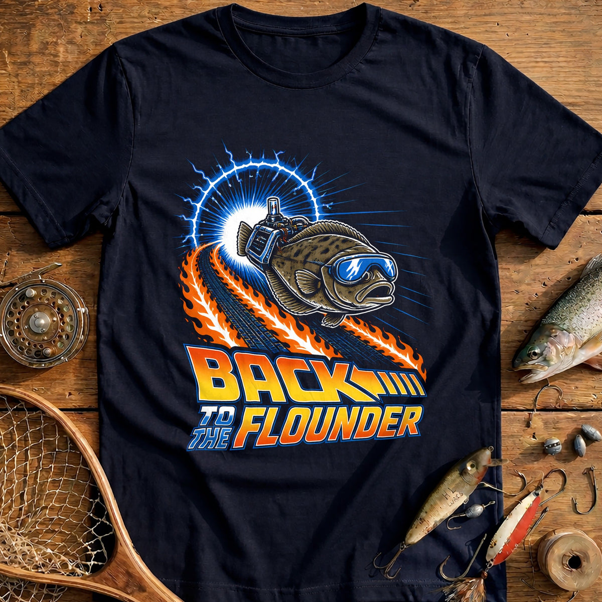 Back to the Flounder Fishing T-Shirt product image 2