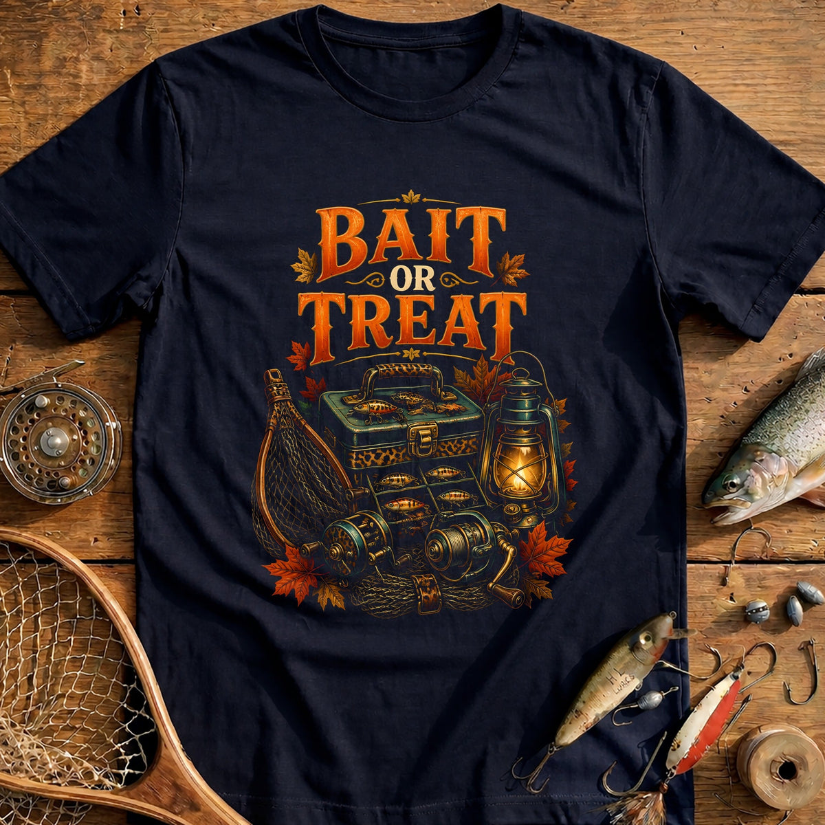 Bait or Treat Fishing T-Shirt US product image 1