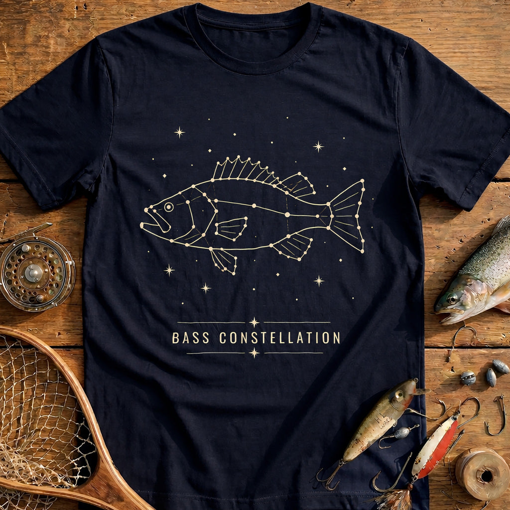 Bass Constellation Fishing T-Shirt product image 2