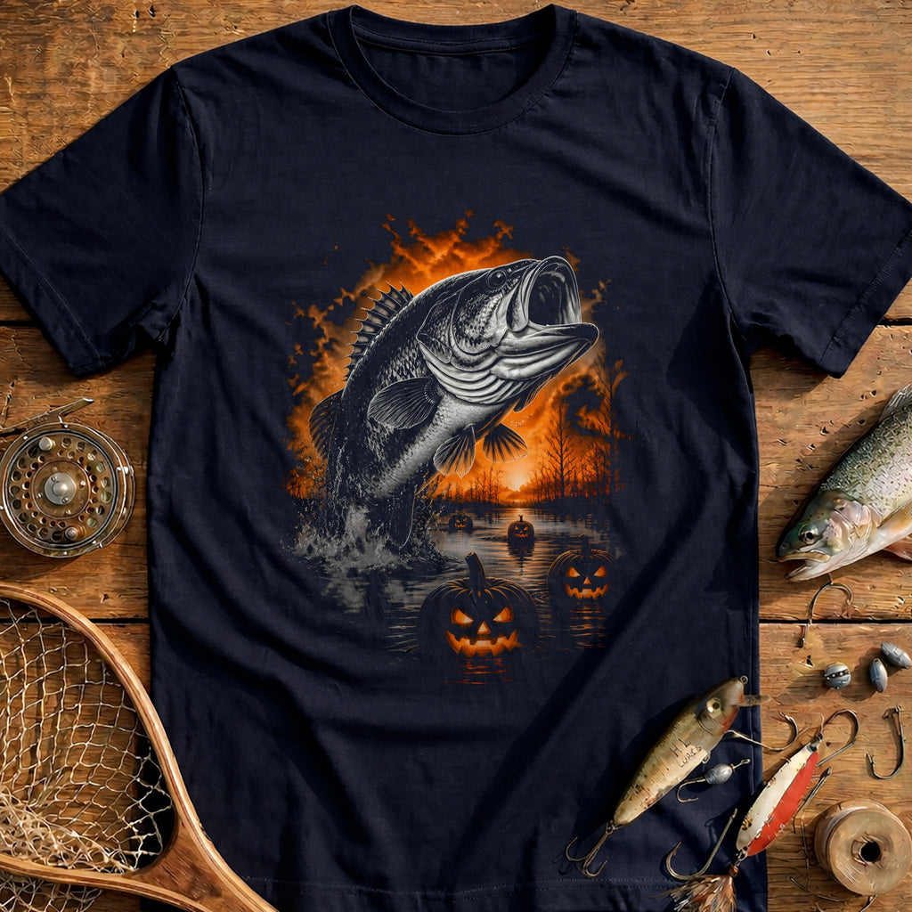 Bass Fog Jackolanterns Fishing T-Shirt product image 3