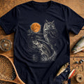 Bass Owl Trees Silver Fishing T-Shirt product image 1