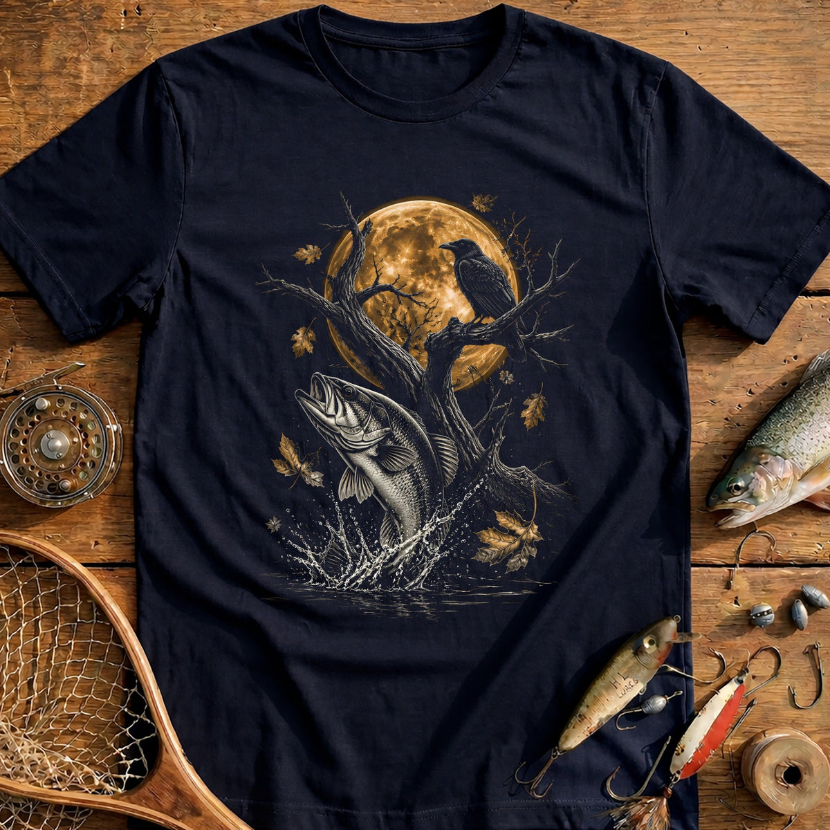 Bass Raven Dead Oak Fishing T-Shirt EU product image 2