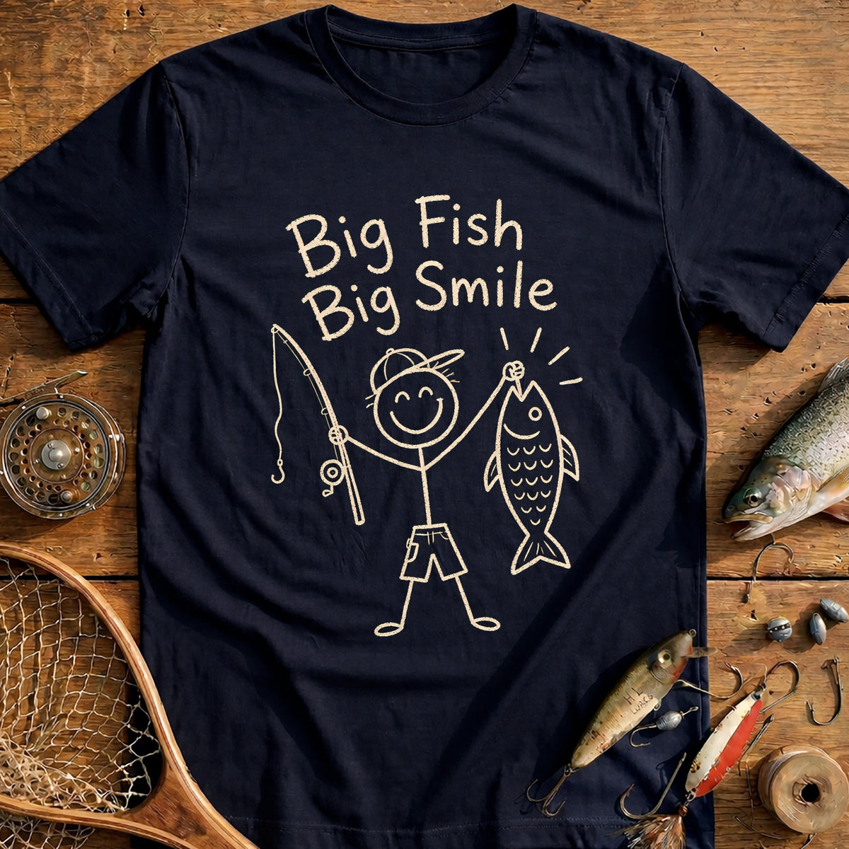 Big Fish Smile Fishing T-Shirt product image 2