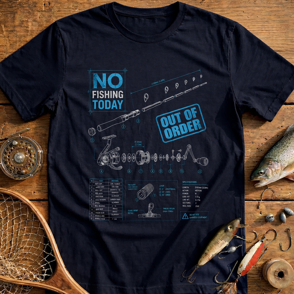Blueprint Fishing T-Shirt AU product image 2
