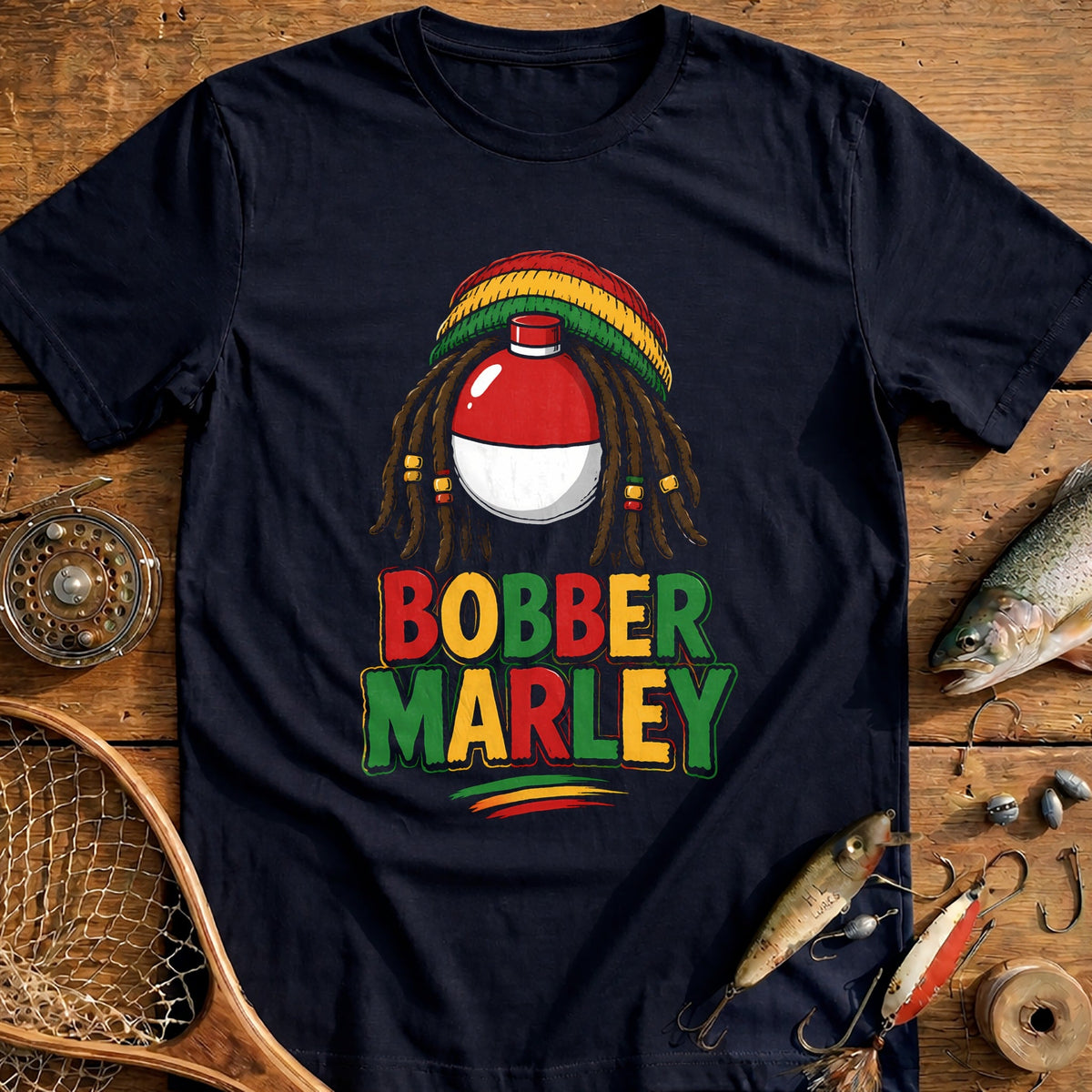 Bobber Marley Fishing T-Shirt product image 2
