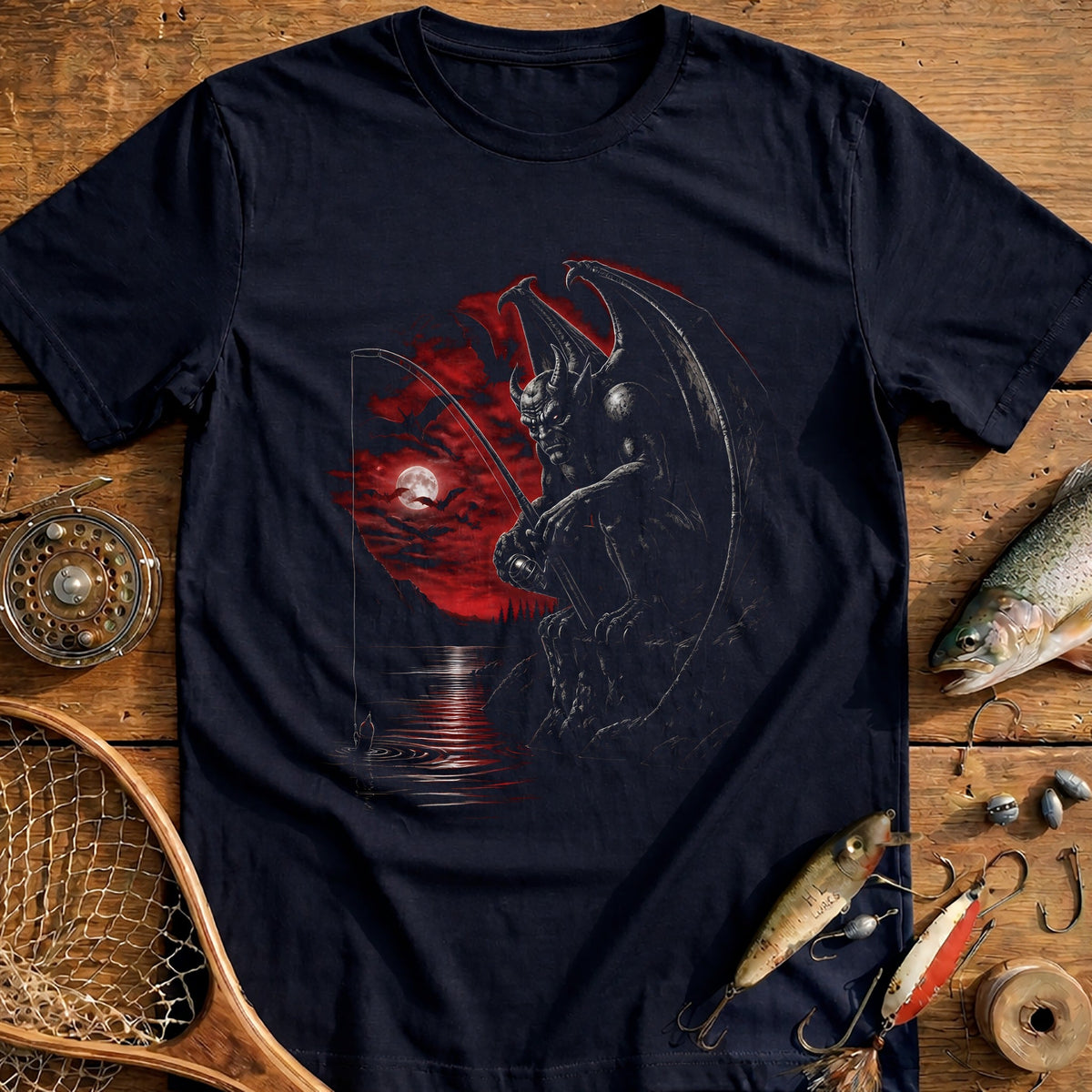 Gargoyle Fishing Red T-Shirt EU product image 2