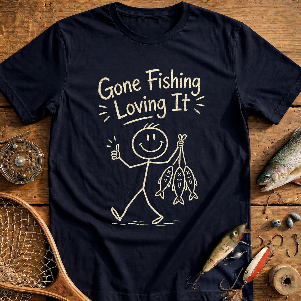 Gone Fishing Loving It T-Shirt AU product image 2