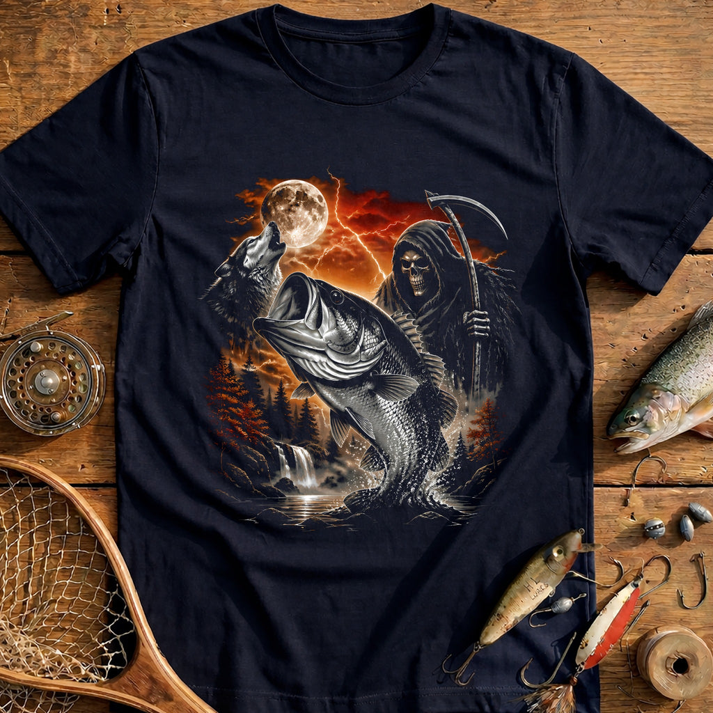 Grand Bass Wolf Reaper Fishing T-Shirt US product image 2