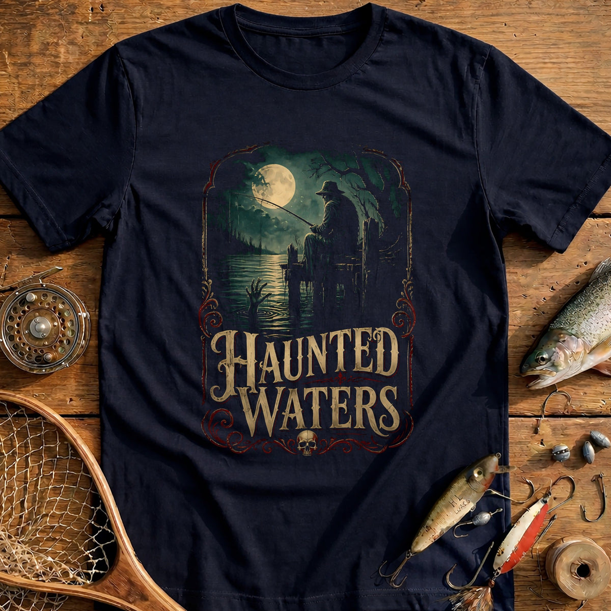 Haunted Waters Fishing T-Shirt AU product image 2