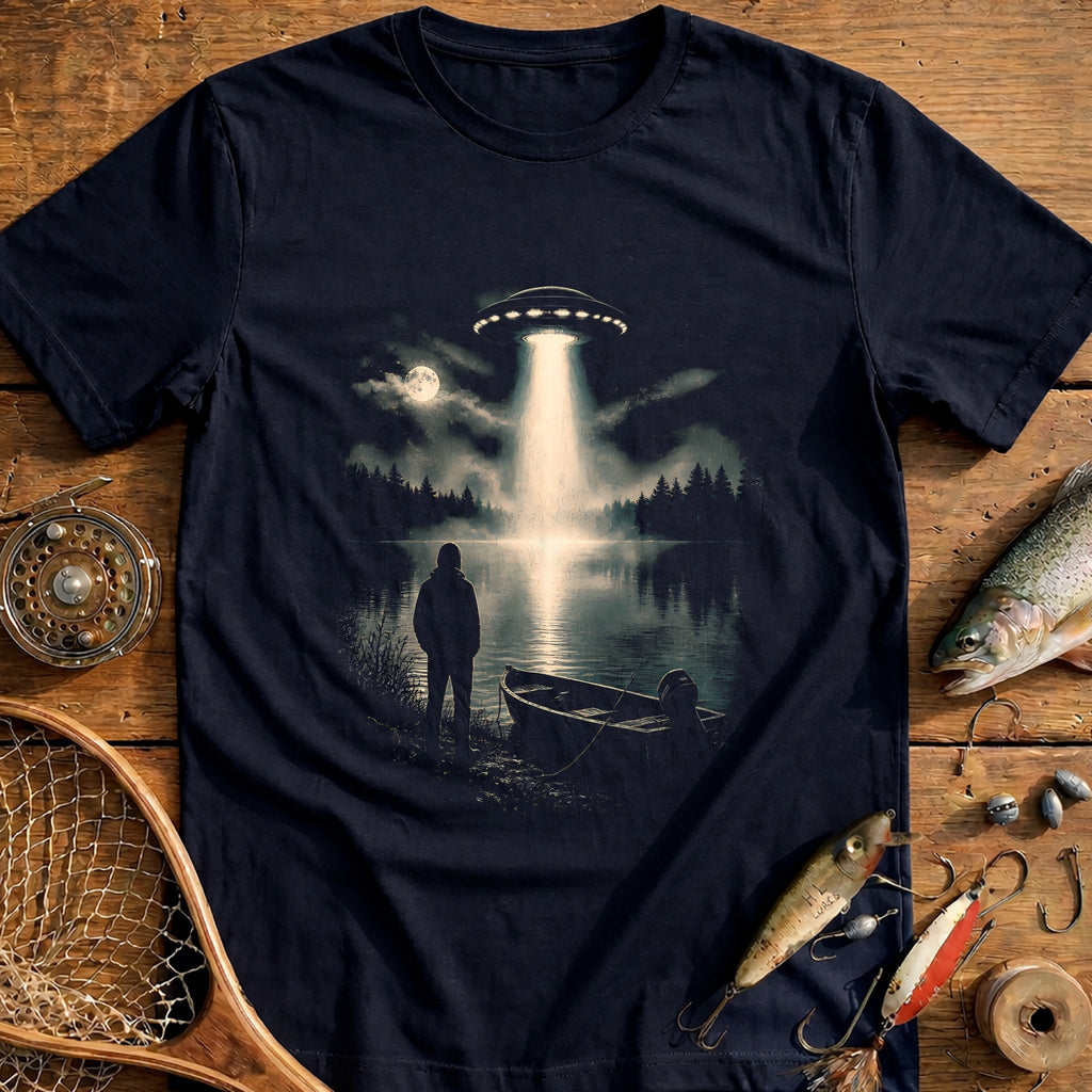 Hooded Ufo Lake Fishing T-Shirt AU product image 1