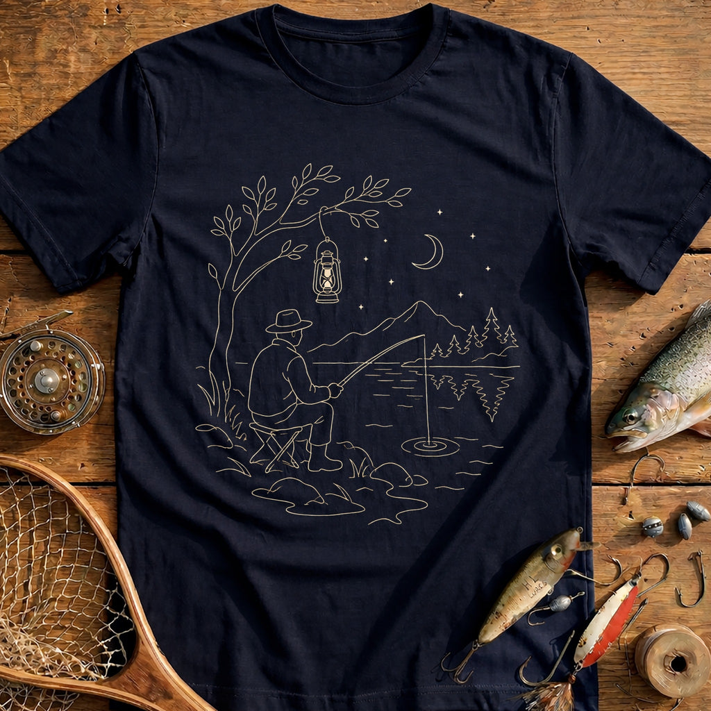 Night Cast by Lantern Fishing T-Shirt EU product image 2
