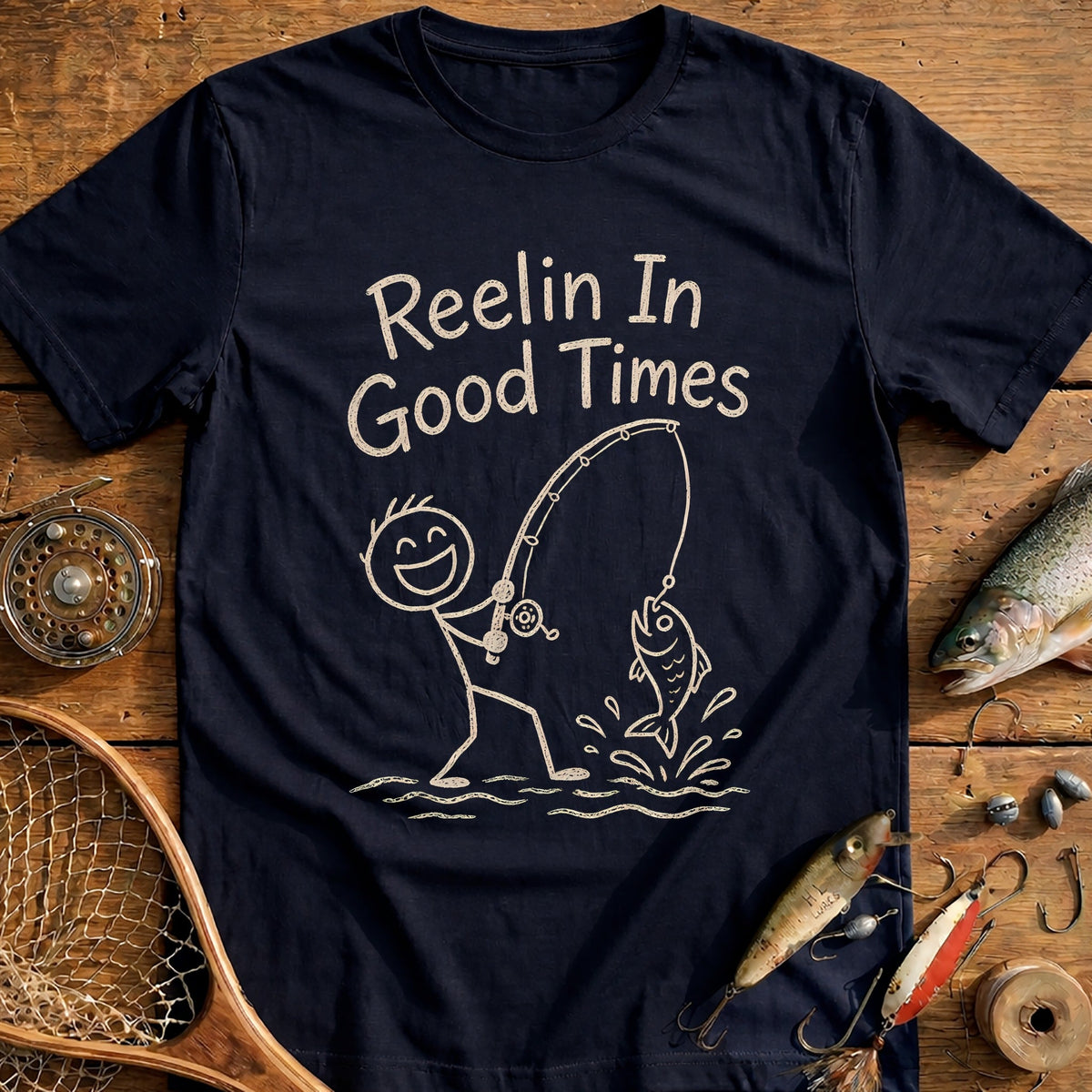 Reelin in Good Times Fishing T-Shirt AU product image 2