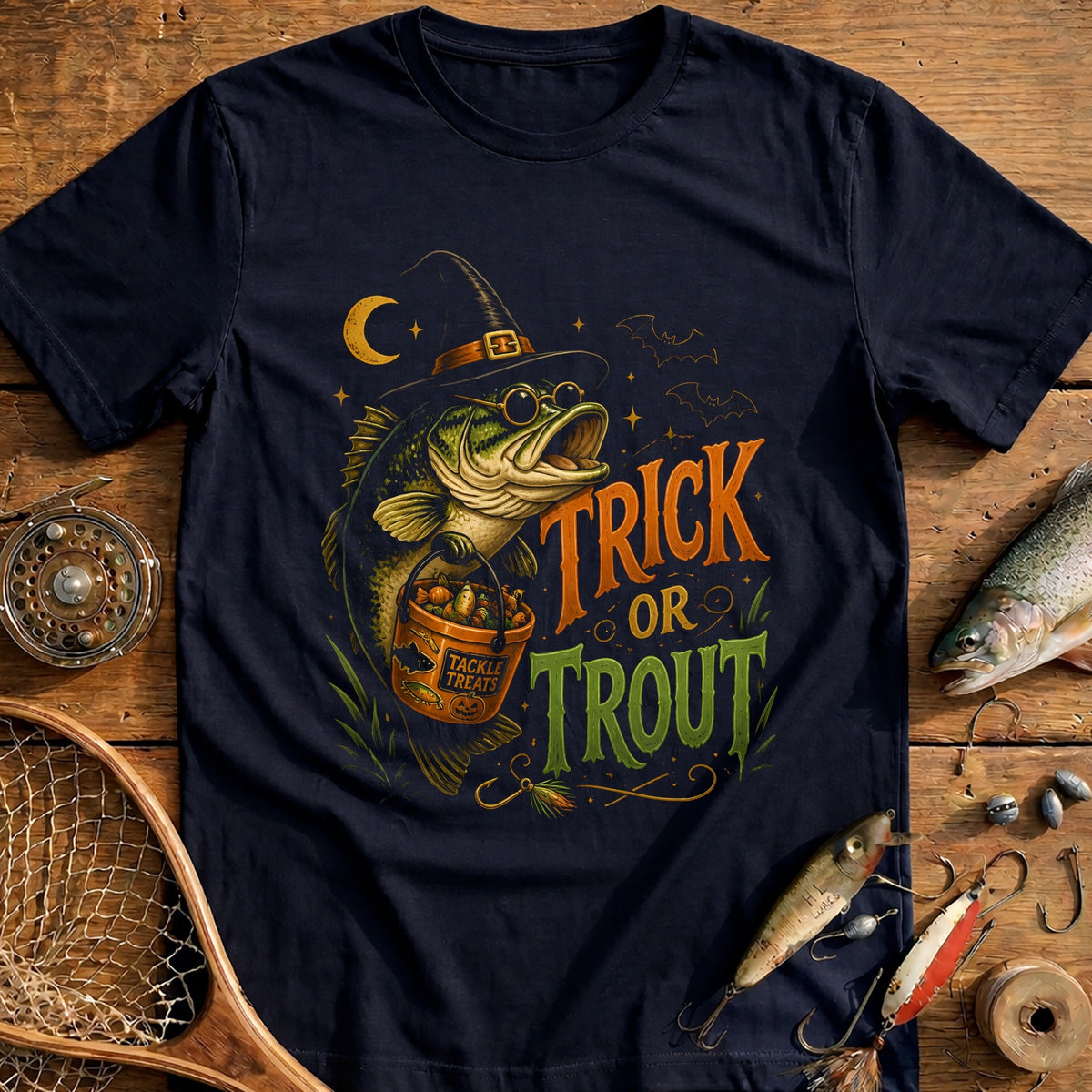 Trick or Trout Fishing T-Shirt EU product image 2