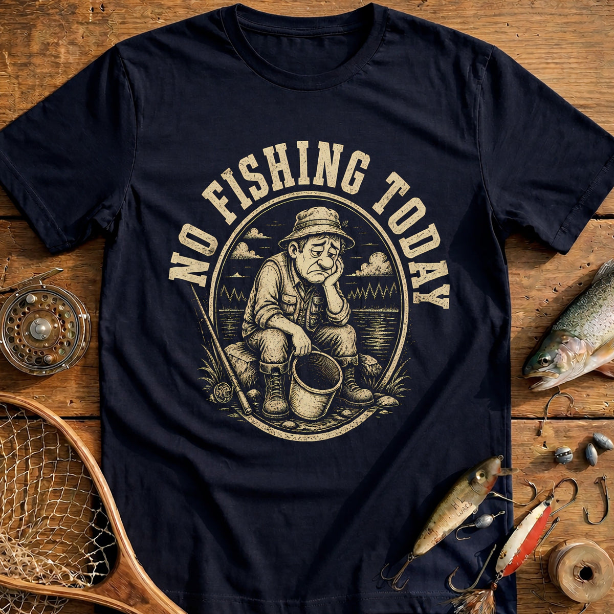 Vintage Emblem Fishing T-Shirt US product image 2