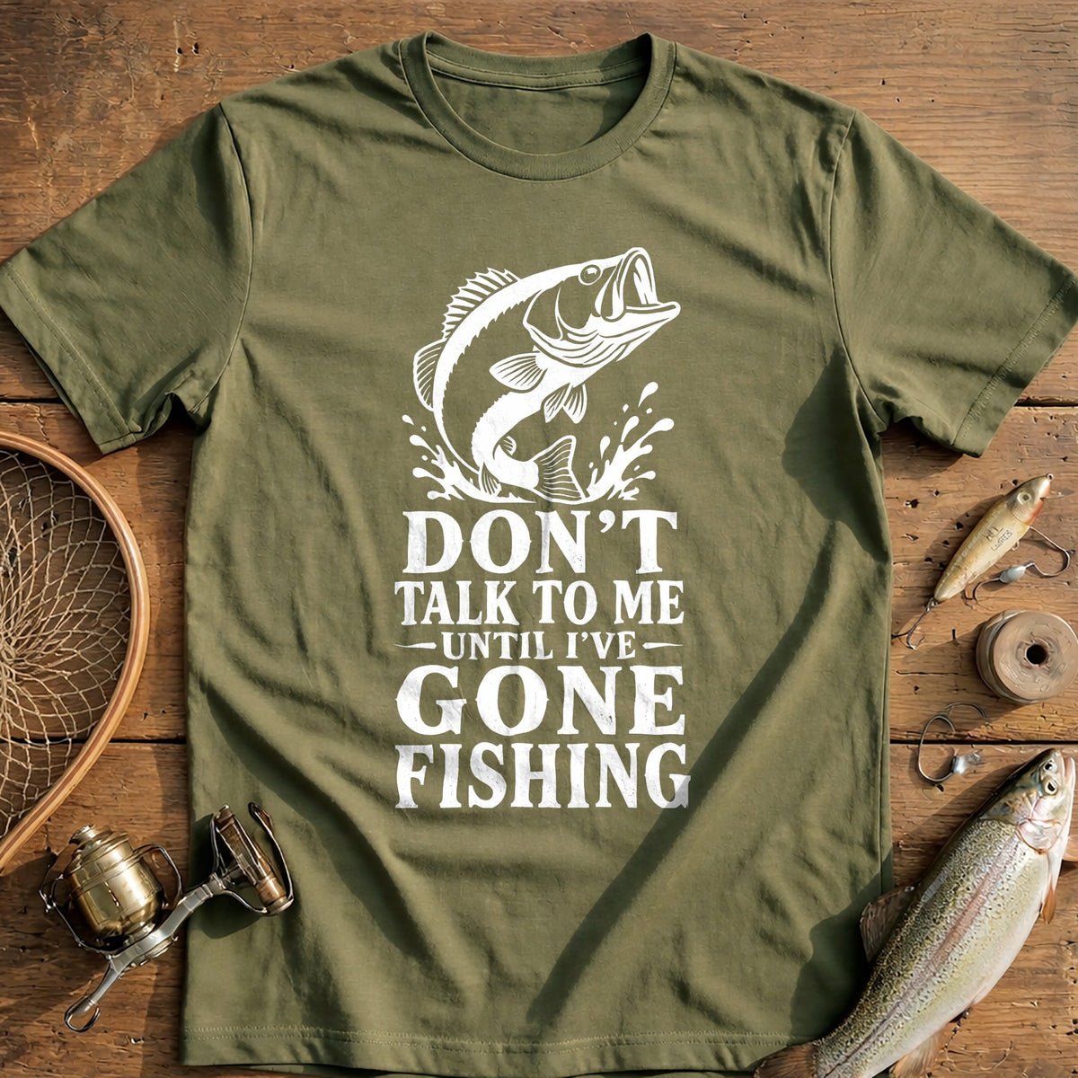 02w Dont Talk Fishing T-Shirt product image 4
