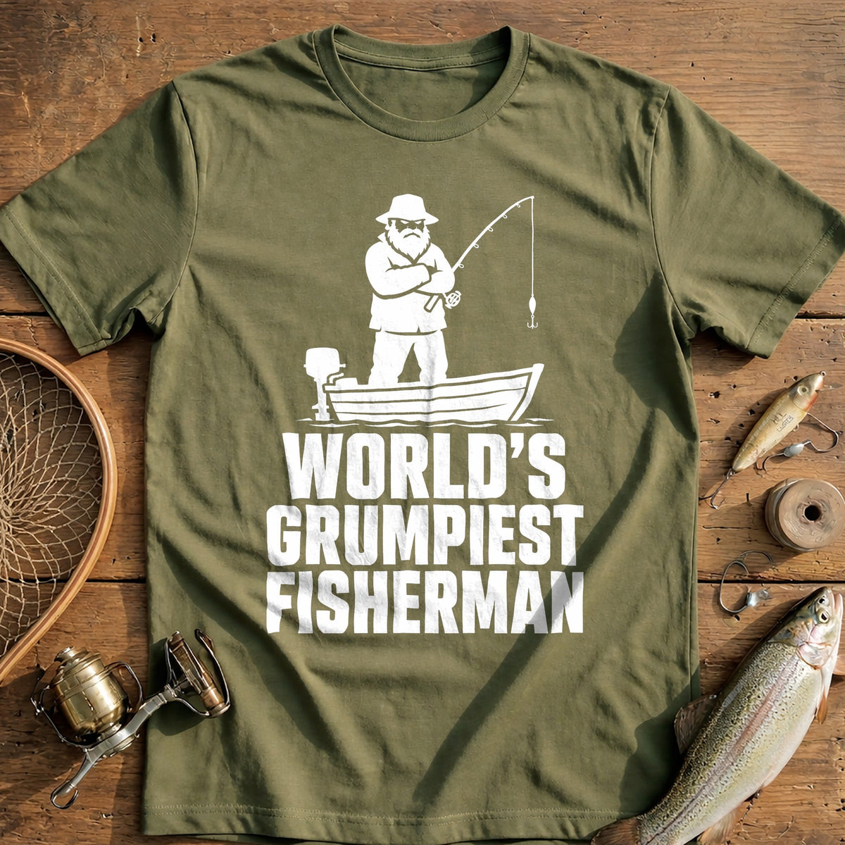 03w Grumpiest Fishing T-Shirt US product image 4