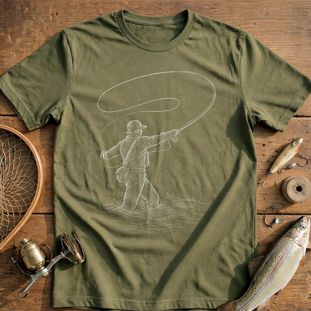 Angler Casting Fishing T-Shirt US product image 4