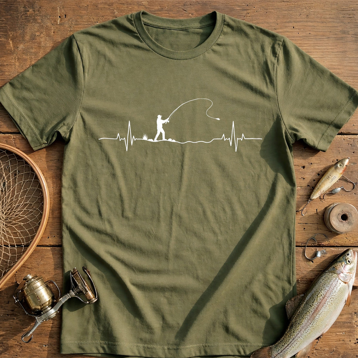 Angler Riverbank Fishing T-Shirt US product image 4