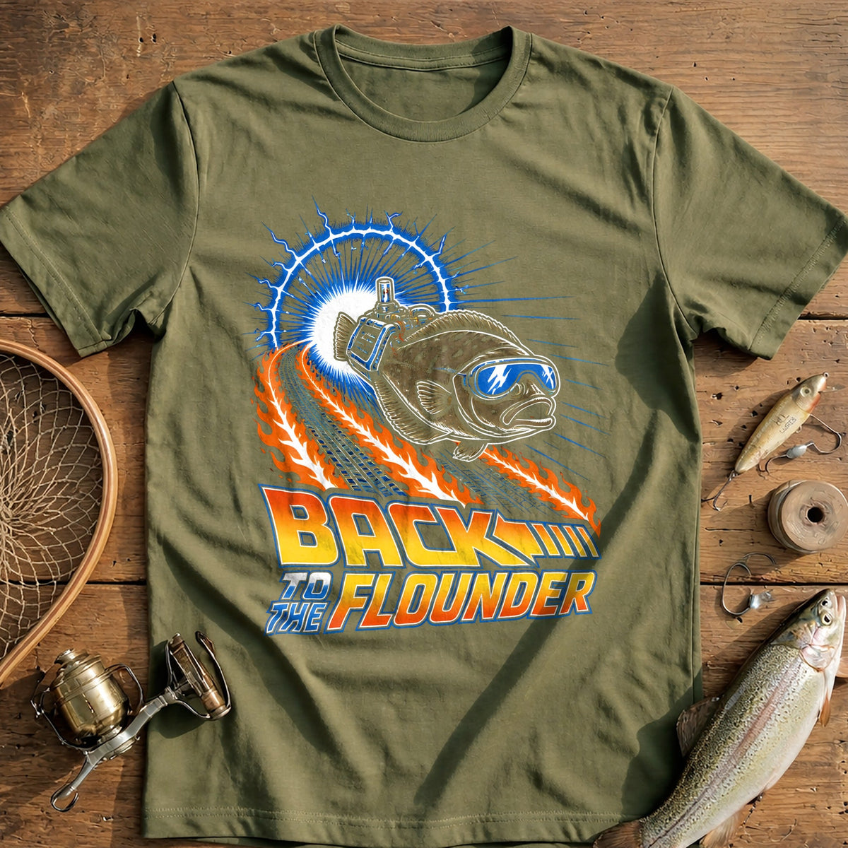Back to the Flounder Fishing T-Shirt product image 4