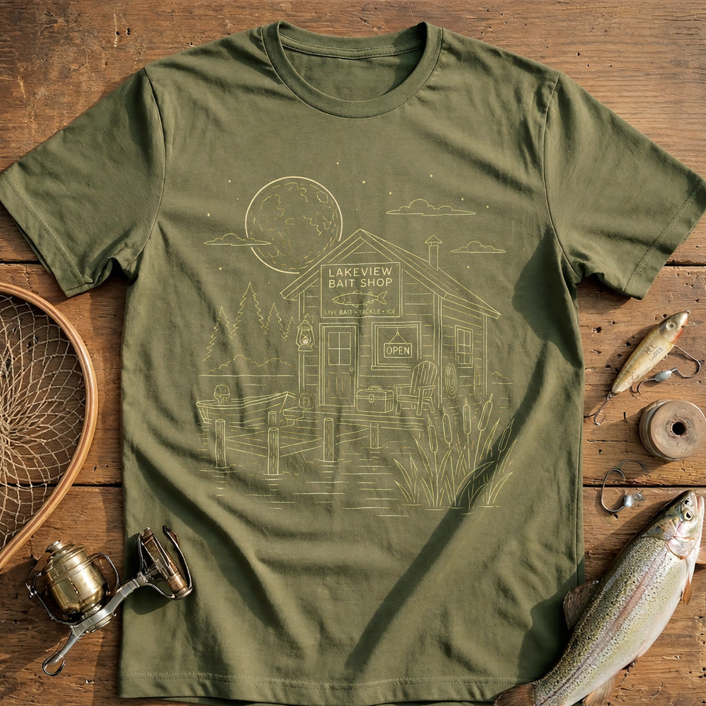 Bait Shop Night Fishing T-Shirt US product image 4