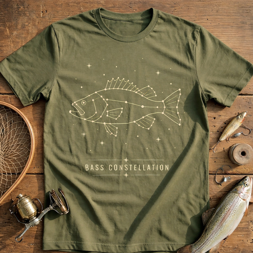Bass Constellation Fishing T-Shirt US product image 4