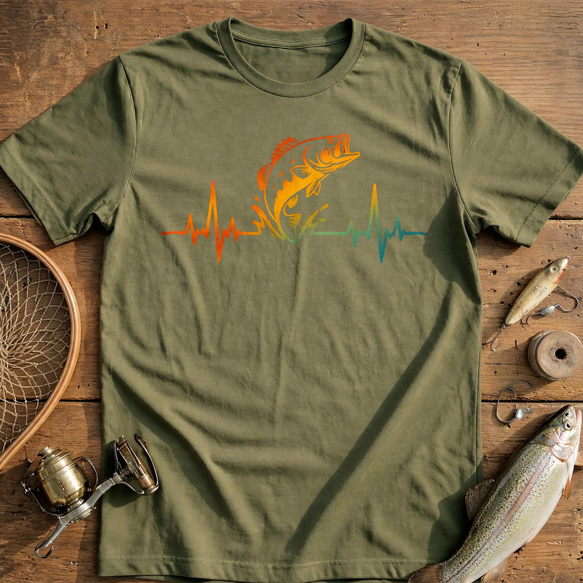Bass Leaping Fishing T-Shirt product image 4