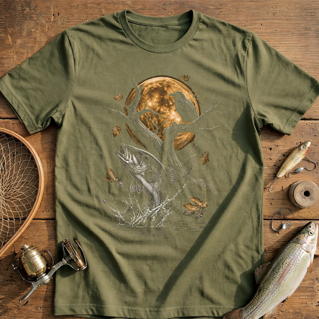 Bass Raven Dead Oak Fishing T-Shirt US product image 4