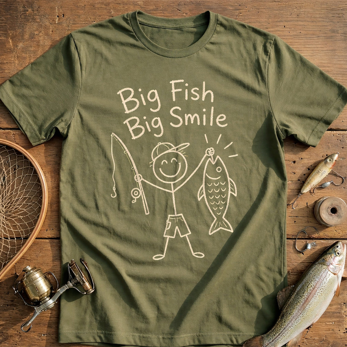 Big Fish Smile Fishing T-Shirt product image 4
