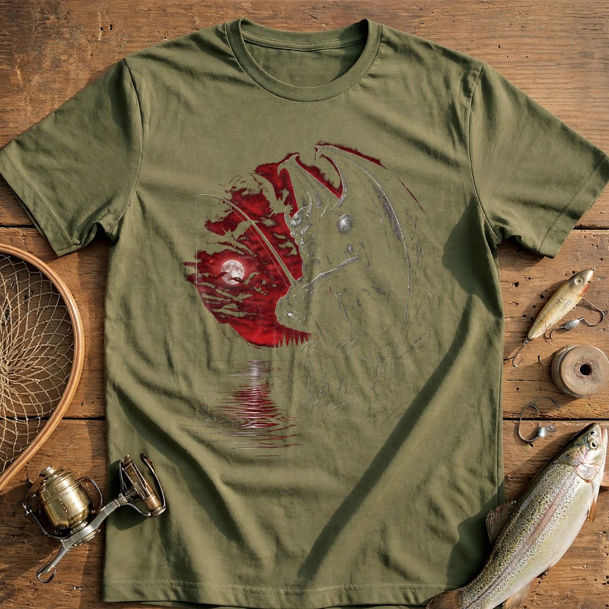 Gargoyle Fishing Red T-Shirt EU product image 4