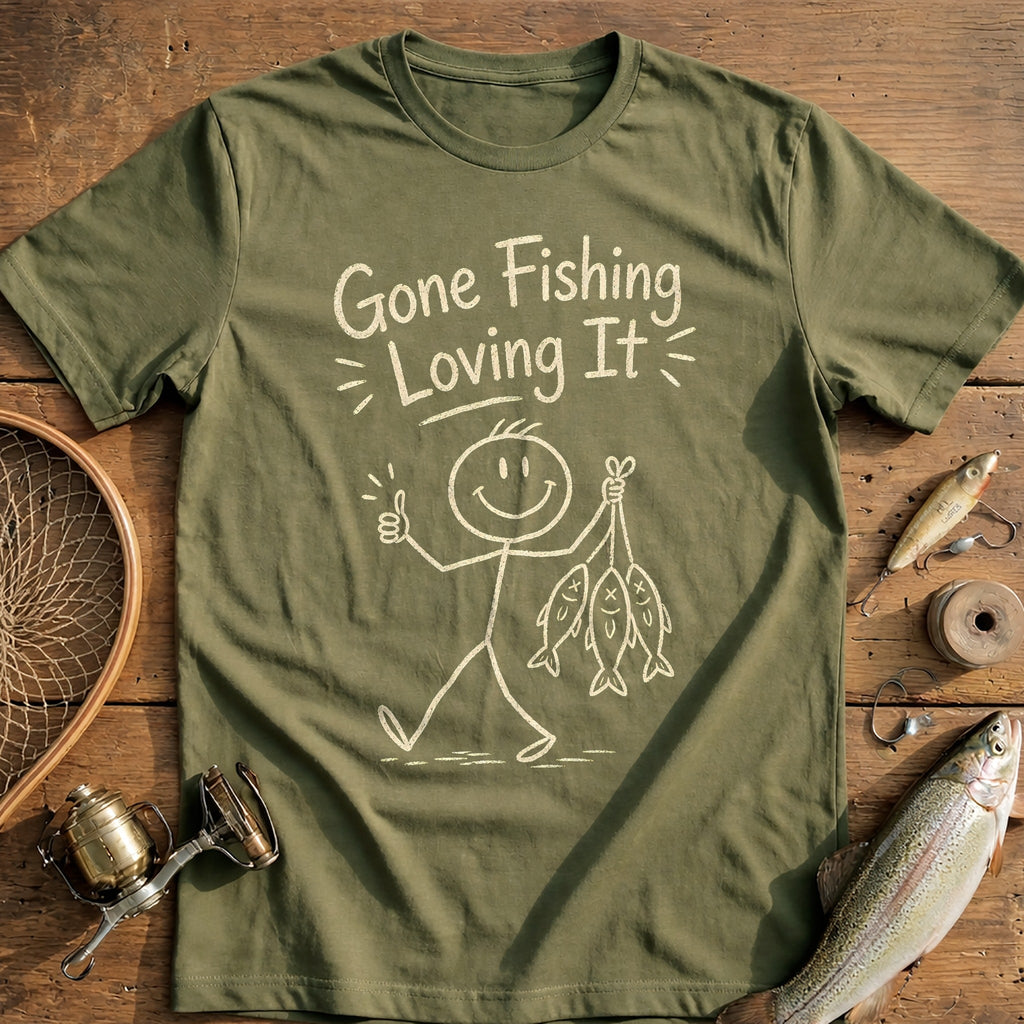Gone Fishing Loving It T-Shirt AU product image 4