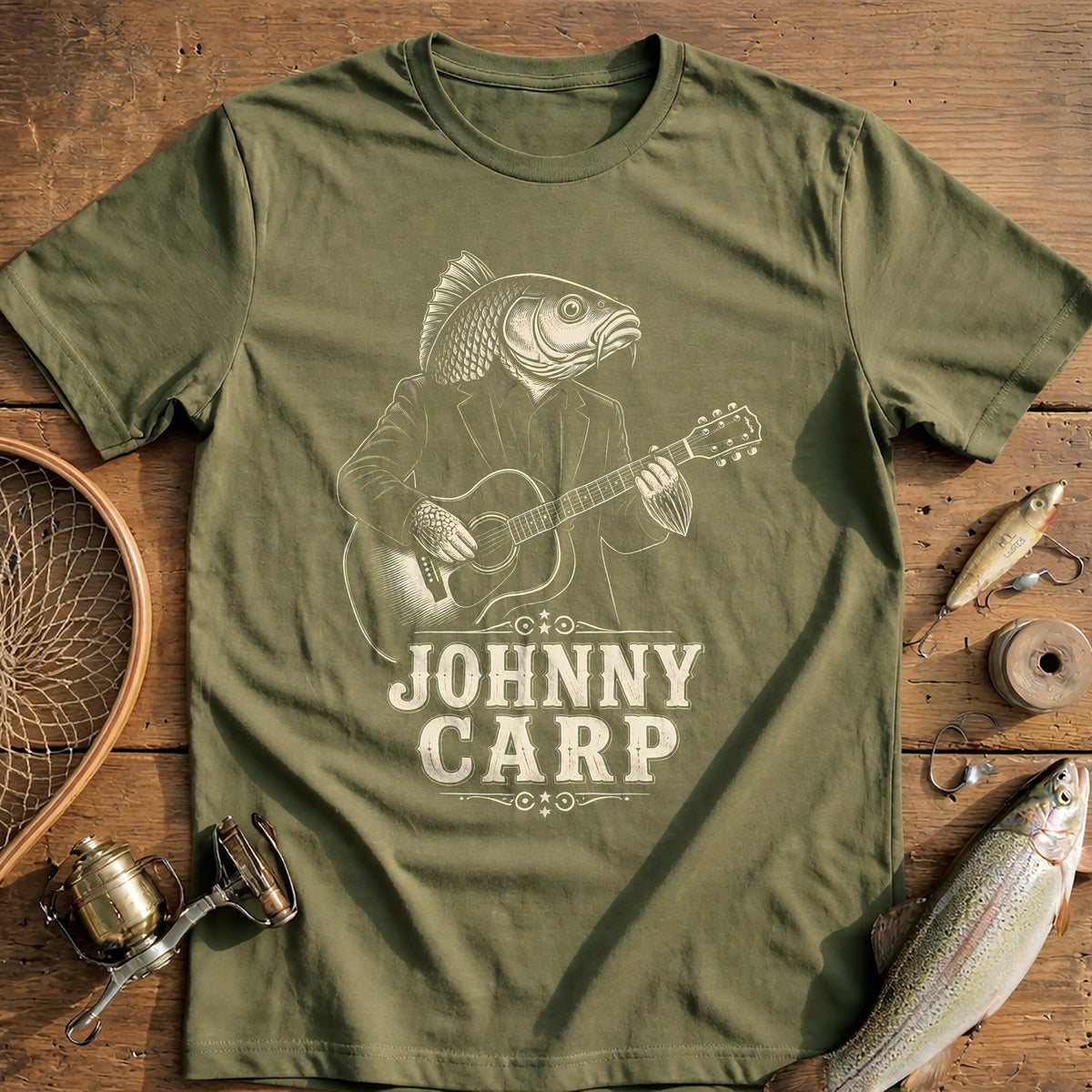 Johnny Carp Fishing T-Shirt product image 4