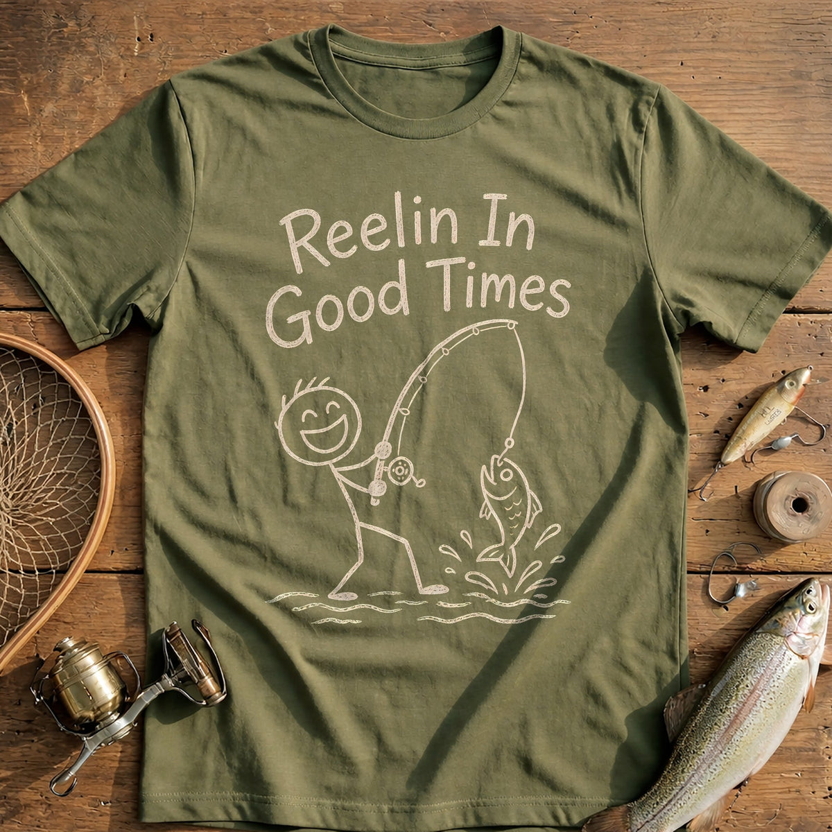 Reelin in Good Times Fishing T-Shirt US product image 4