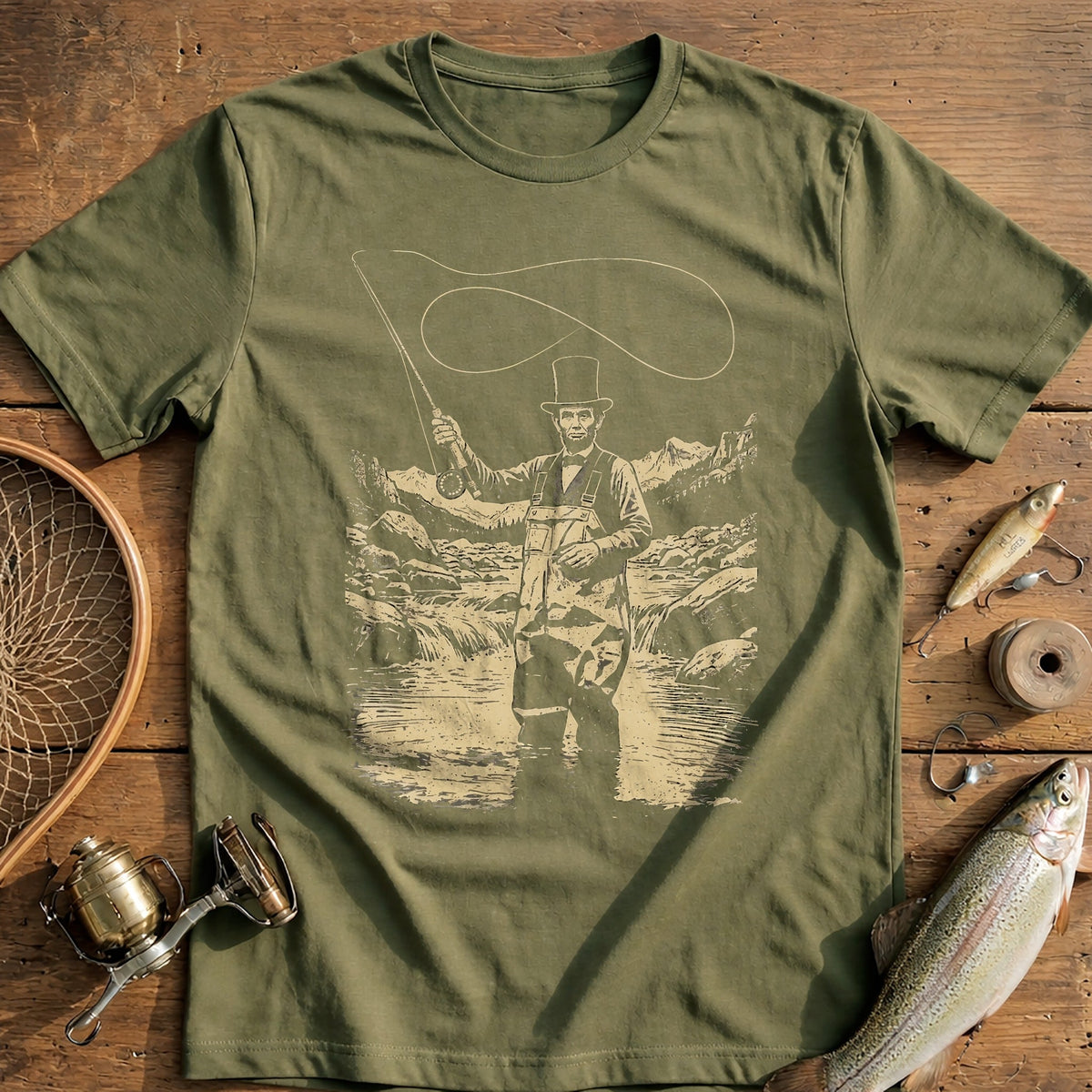 Cowboy Fly Fishing Angler T-Shirt US product image 4
