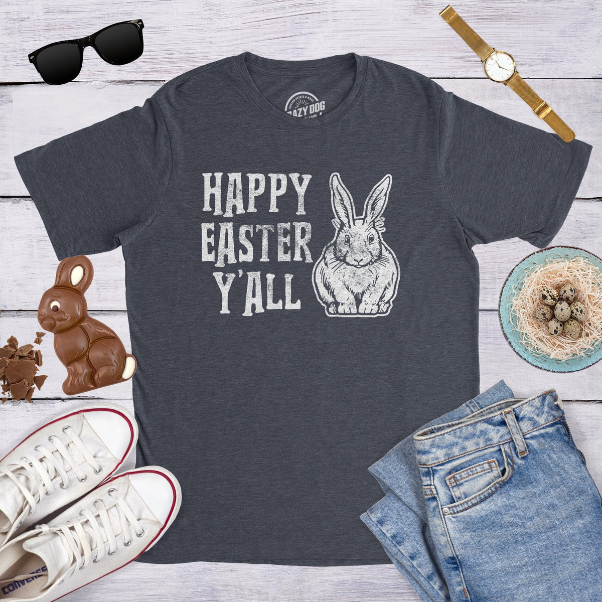 Happy Easter Y'all Men's T Shirt product image 2