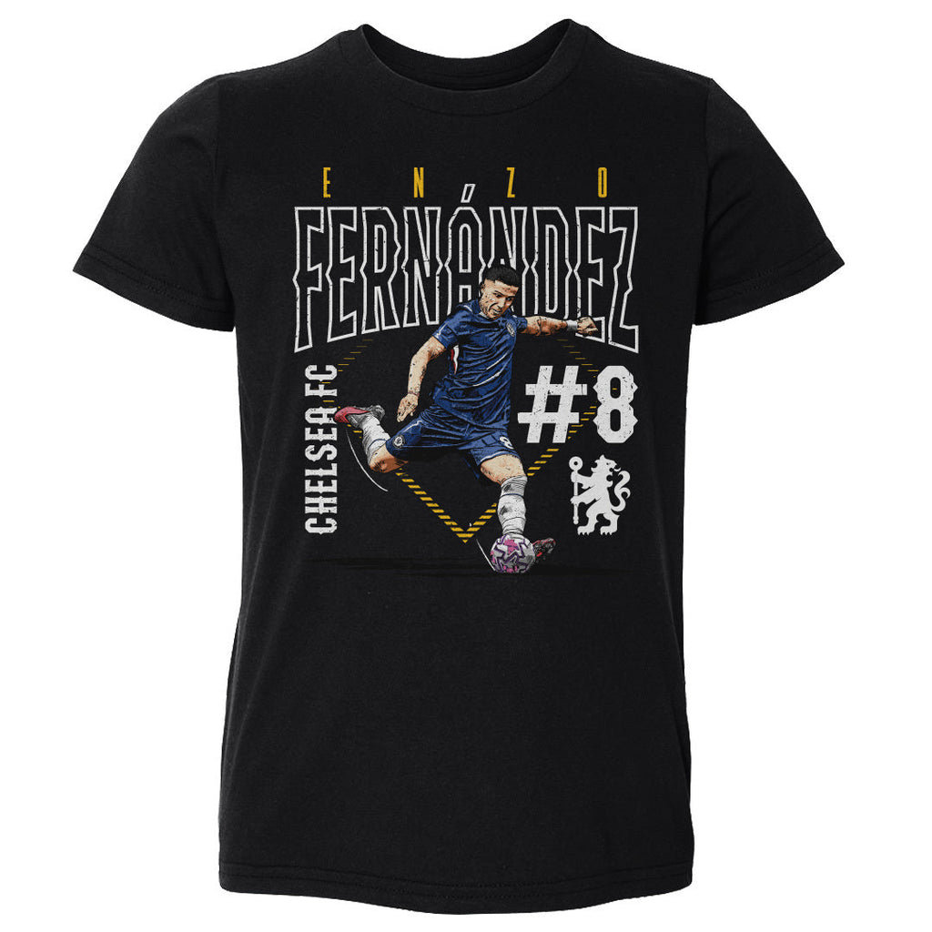 Enzo Fernandez Chelsea FC Outline Number WHT product image 2