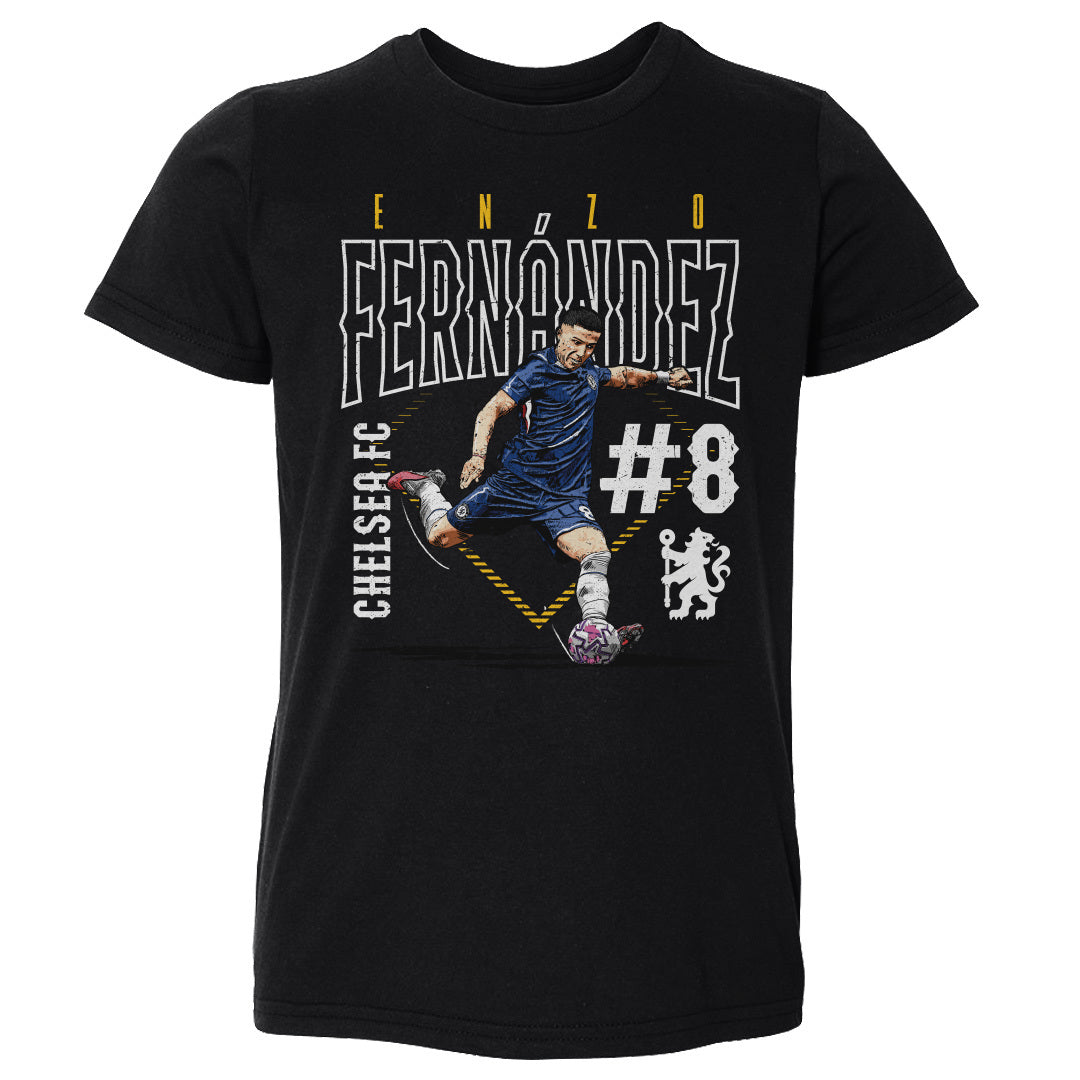 Enzo Fernandez Chelsea FC Outline Number WHT product image 2