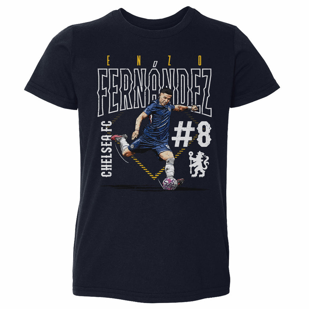 Enzo Fernandez Chelsea FC Outline Number WHT product image 1