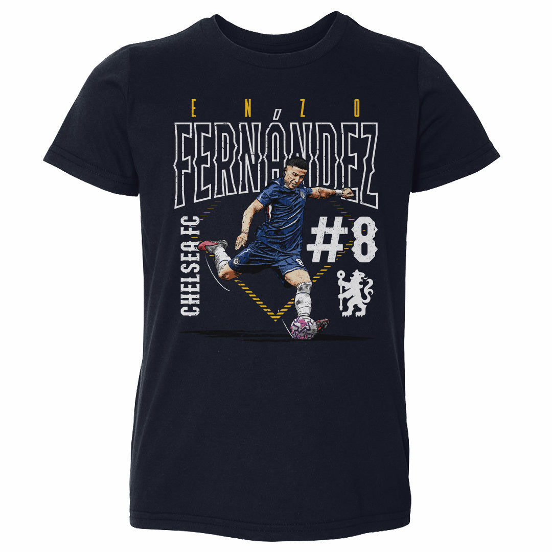 Enzo Fernandez Chelsea FC Outline Number WHT product image 1