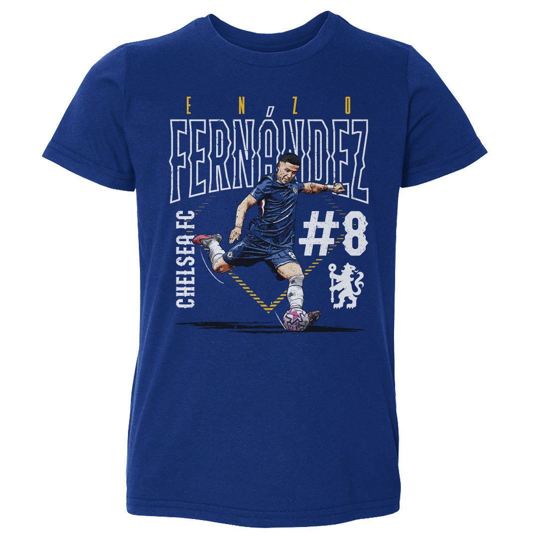 Enzo Fernandez Chelsea FC Outline Number WHT product image 3