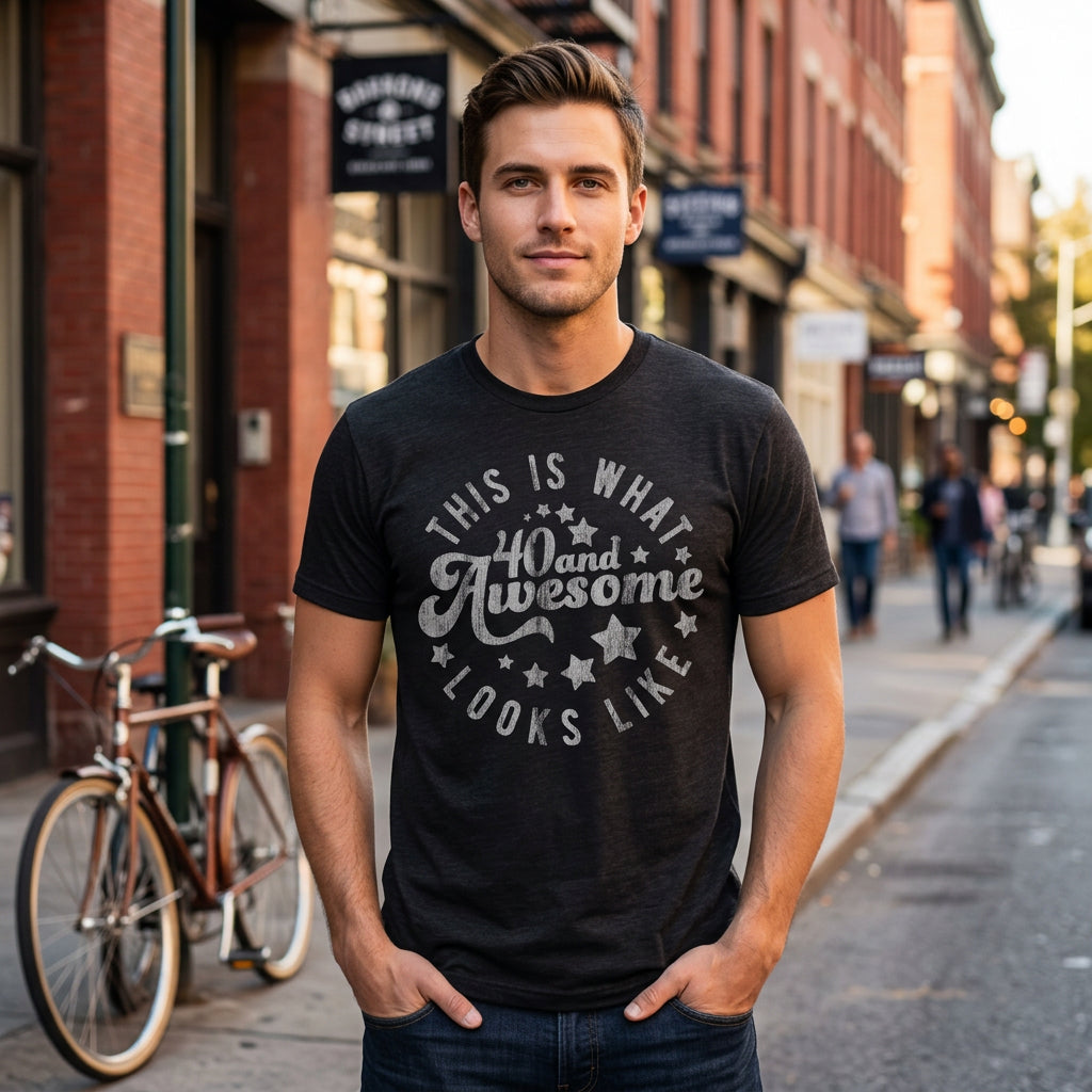 This Is What 40 And Awesome Looks Like Men's T Shirt product image 4