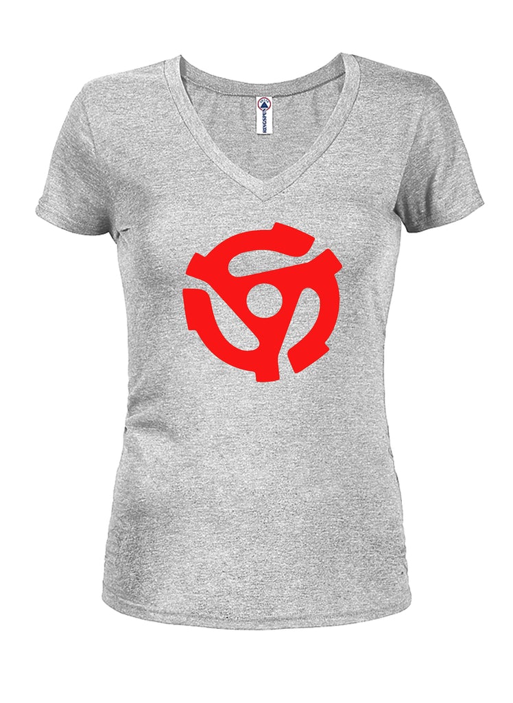 45 Record Spindle Symbol Juniors V Neck T-Shirt product image 3