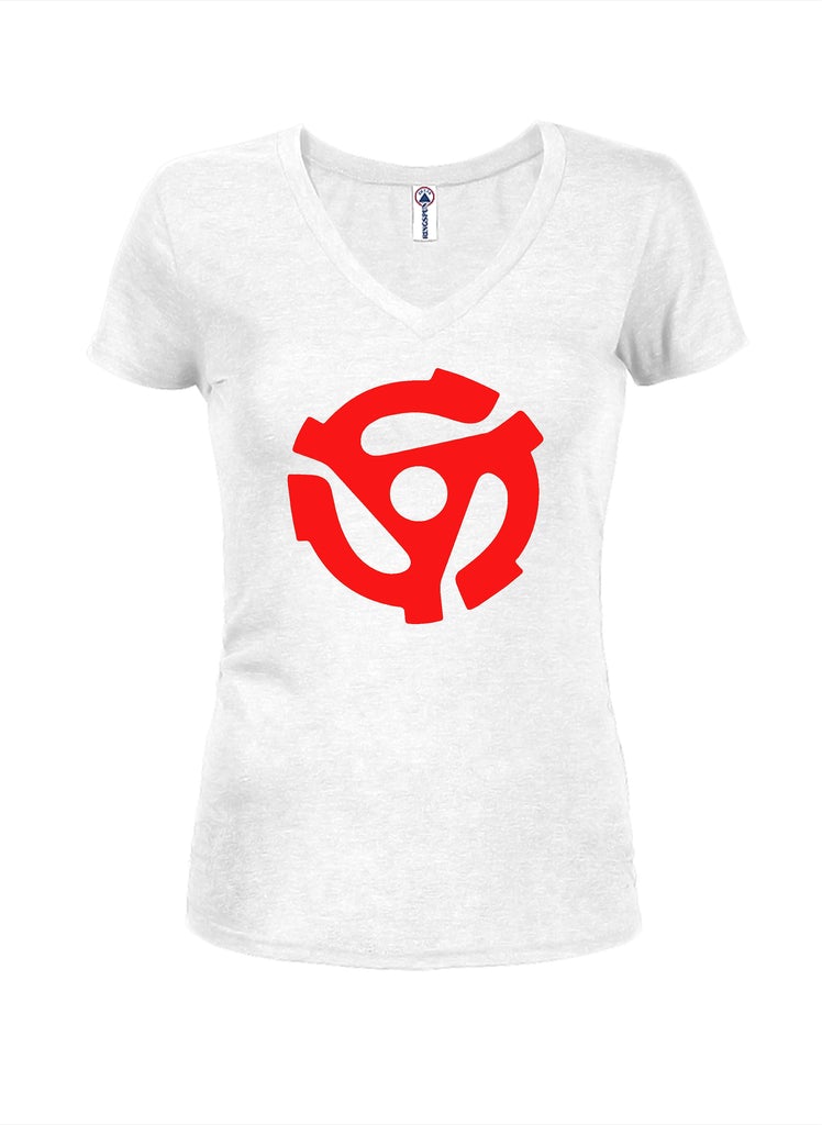 45 Record Spindle Symbol Juniors V Neck T-Shirt product image 2