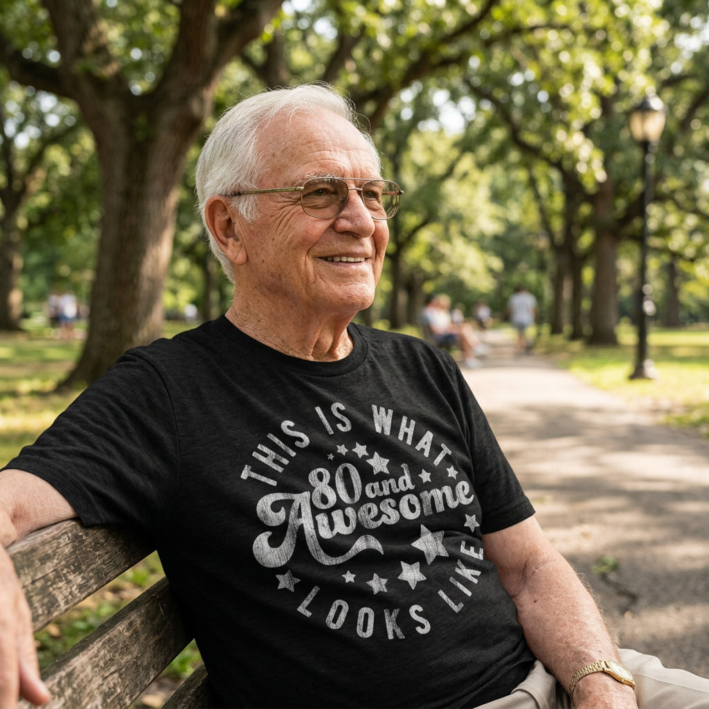 This Is What 80 And Awesome Looks Like Men's T Shirt product image 2