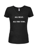 ALL meat. the time Juniors V Neck T-Shirt product image 1