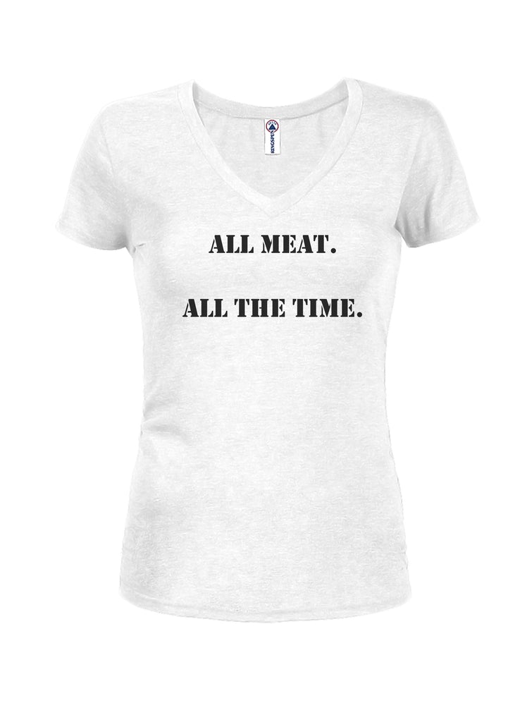 ALL meat. the time Juniors V Neck T-Shirt product image 3