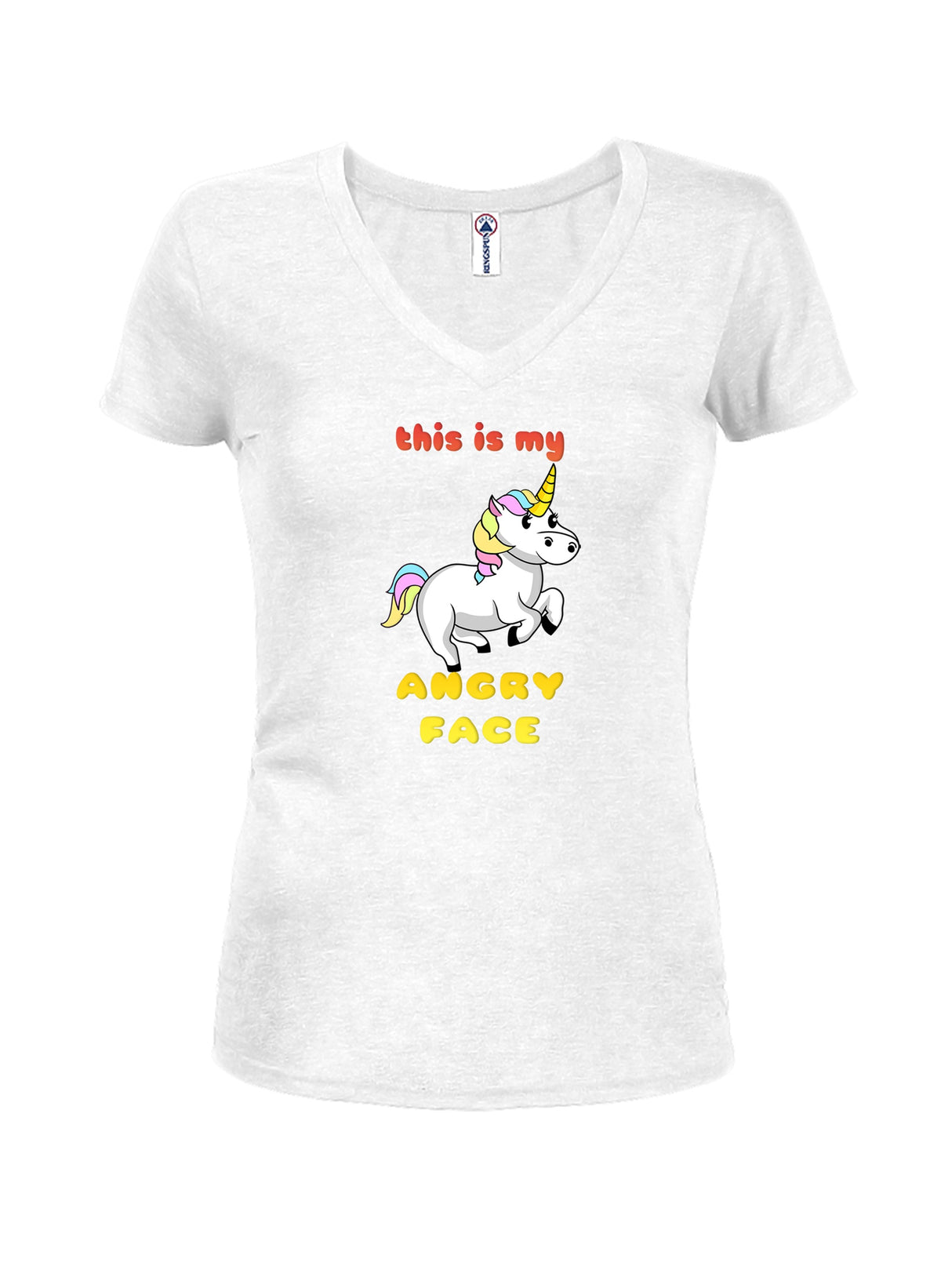 ANGRY FACE Juniors V Neck T-Shirt product image 2