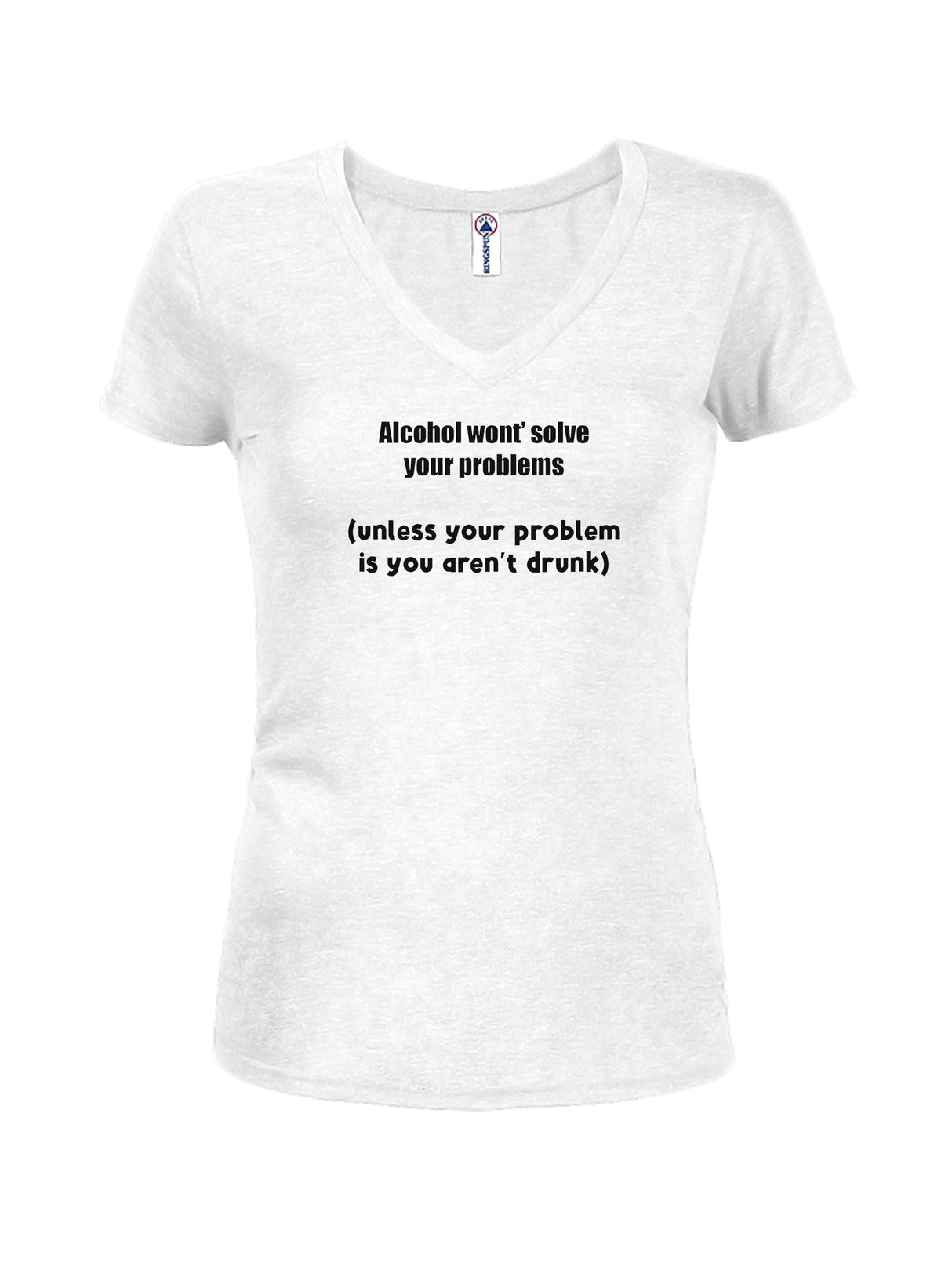 Alcohol won't solve your problems Juniors V Neck T-Shirt product image 2